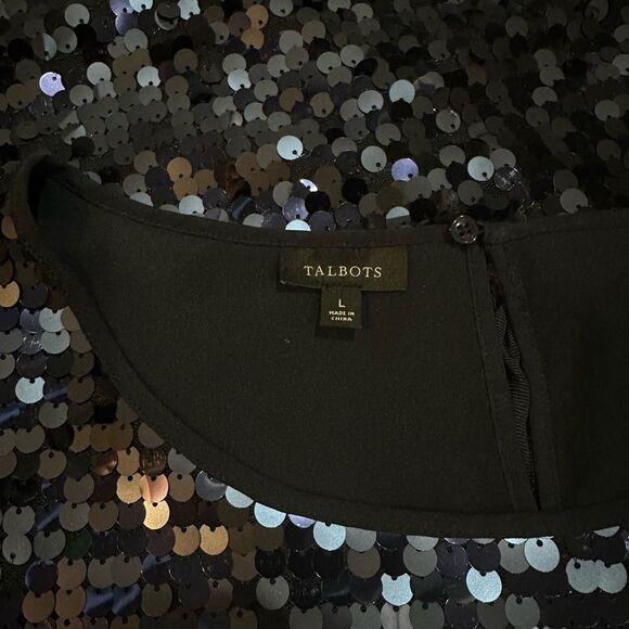 Talbots Navy Sequin Tank Top - Picture 4 of 5